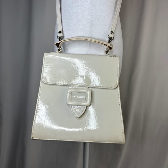 Esprit Handbags - Vintage Y2K Esprit Shiny White Handled Mini Crossbody Bag